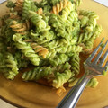 El cooksnap de Paula Rodríguez Linares cuando hizo Salsa pesto con anacardos.