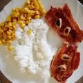 liliom1229 Cooksnap-ja, amikor elkészítette a(z) Baconös, fokhagymás sertéskaraj sütőben sütve receptet.