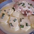 El cooksnap de Marisu Violante cuando hizo Pollo al roquefort con papas.