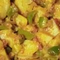 Hitesh Boss's cooksnap of when they made Aalu Shimla mirch ki Chatpati Sabzi.