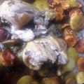 El cooksnap de Gaby Martusciello cuando hizo Pollo al horno con papas y boniatos.