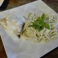 El cooksnap de Mario Bahamonde 🏍️ cuando hizo Rose salmón con fettuccine en salsa blanca.