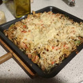 El cooksnap de Sonia M. Haro cuando hizo Tallarines de calabacín con surimi y champiñones. Receta 5*.
