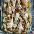 El cooksnap de Espasua cuando hizo Muslos de pollo al horno con base de verduras.