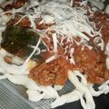 El cooksnap de Araceli Soledad Acosta cuando hizo Fideos caseros al huevo con salsa mixta blanca y roja con pollo.