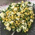 El cooksnap de Claudia Renee Louit Rivas cuando hizo Choclo con palmitos en crema de palta.
