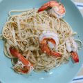 gingin Fan 的 橄欖油蒜香鮮蝦義大利麵 cooksnap