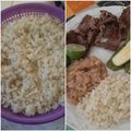 El cooksnap de Esther Soto cuando hizo Arroz de coliflor.