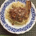 El cooksnap de Vale Díaz cuando hizo Fettuccine a la boloñesa.