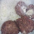 El cooksnap de Celeste Bernal cuando hizo Albóndigas rellenas con puré.