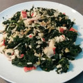 El cooksnap de Eva Garrido Leon cuando hizo Espinacas con palitos del mar.
