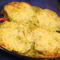 El cooksnap de Charo Uceda cuando hizo Merluza en salsa bechamel verde, y parmesano.