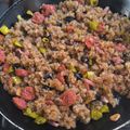 El cooksnap de Loli Rey cuando hizo Migas de Pan con Chorizo y Panceta.