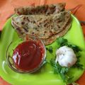 Mangal Shah का कुकस्नैप जब उन्होंने गार्लिक पराठा (garlic paratha recipe in Hindi) बनाया था।