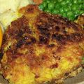 Claire's cooksnap of when they made Ladybirds Crumbed Cutlets.