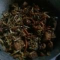 El cooksnap de Milagros Mónica Baez cuando hizo Cerdo con verduras para wok o tacos.