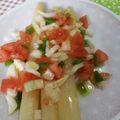 El cooksnap de Zaira cuando hizo Espárragos blancos con vinagreta de tomate.