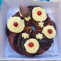 El cooksnap de Cami Alvarez cuando hizo Rosca de Pascuas rellena con pasas de uva y chocolate💕.