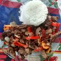 El cooksnap de sandy carrazana cuando hizo Salteado de pollo con verduras en salsa agridulce.