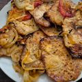 Renáta Bacsóné Szabó Cooksnap-ja, amikor elkészítette a(z) Mustáros sült karaj hagymával receptet.