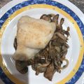 El cooksnap de Carla Vidal cuando hizo Bacalao al horno con setas.