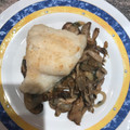 El cooksnap de Carla Vidal cuando hizo Bacalao al horno con setas.