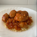 El cooksnap de Ariadna cuando hizo Cuscús picante con albóndigas.