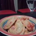 El cooksnap de Glalu Coppo cuando hizo Sorrentinos de calabaza y pollo.