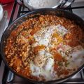 El cooksnap de Dimi Coca Torres cuando hizo Huevos a la italiana con carne picada.