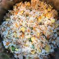 El cooksnap de Guillermo Flores cuando hizo Arroz chaufán.