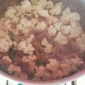 El cooksnap de Selena cuando hizo Coliflor saltada con carne.