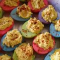 SAVON's cooksnap of when they made colored deviled eggs.