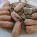 El cooksnap de Leon MpV cuando hizo Salchichas de pollo con champiñones y pimientos verdes.