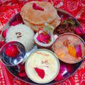 Madhu Jain का कुकस्नैप जब उन्होंने नवमी कन्या भोग थाली (Navmi kanya bhog thali recipe in hindi) बनाया था।