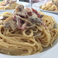 El cooksnap de Marieta cuando hizo Espaguetis con setas y bacon.