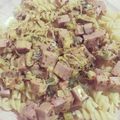 El cooksnap de Crispy Gimenez Sanchez cuando hizo Fideos con crema, verdeo y jamón.