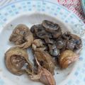 El cooksnap de Meritxell cuando hizo Pollo al ajillo con champiñones.