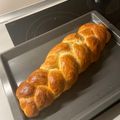 El cooksnap de Andrea cuando hizo Pan brioche trenzado.