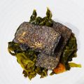 il Mimma Ciccarese quando ha preparato Filetto di salmone in crosta con verdure croccanti e panna acida