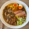 El cooksnap de Débora Cantero Martínez cuando hizo Miso Ramen con champiñones y pollo picante.