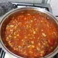 El cooksnap de Francis Barahona cuando hizo Carne molida con verduras.