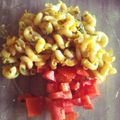 El cooksnap de Laura Sarmiento cuando hizo Fideos con crema de zapallo.