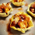 El cooksnap de Arianne cuando hizo Canapés de pulpo a feira sobre cebolla confitada.
