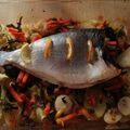 El cooksnap de Enrique Miguel Carnicero cuando hizo 217. Dorada con menestra de verduras y patatas / Horno.