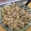 El cooksnap de Nath Notario cuando hizo Salsa blanca con pollo y champiñones.