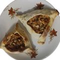 El cooksnap de Jessica Maldonado cuando hizo Empanada árabe vegana / Fatay / Sfija.
