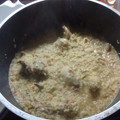 El cooksnap de Ana Corvalan cuando hizo Arroz con pollo al azafrán.
