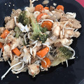 El cooksnap de JennyJarSa cuando hizo Salteado de merluza con champiñones y brócoli.