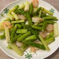 黃薯條 的 （簡單料理）蘆筍炒蝦仁 cooksnap