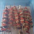 El cooksnap de Maria Barrientos cuando hizo Brochettes de cerdo.